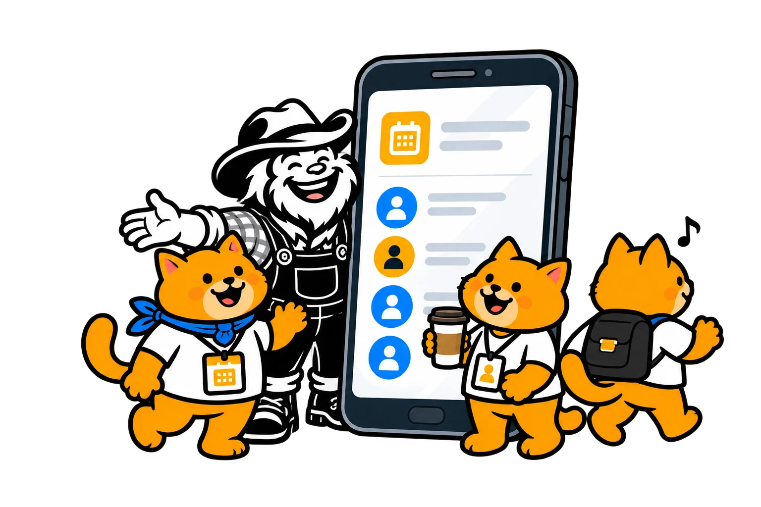 Banjo introduces Cat Summit attendees beside the event app’s people directory