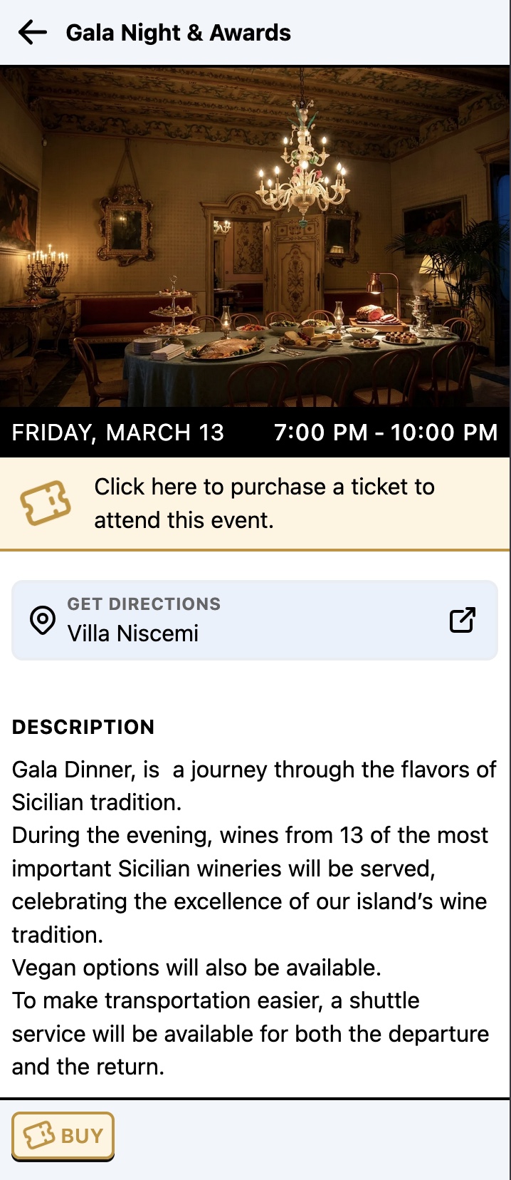 Conference Cowboy event purchase screen