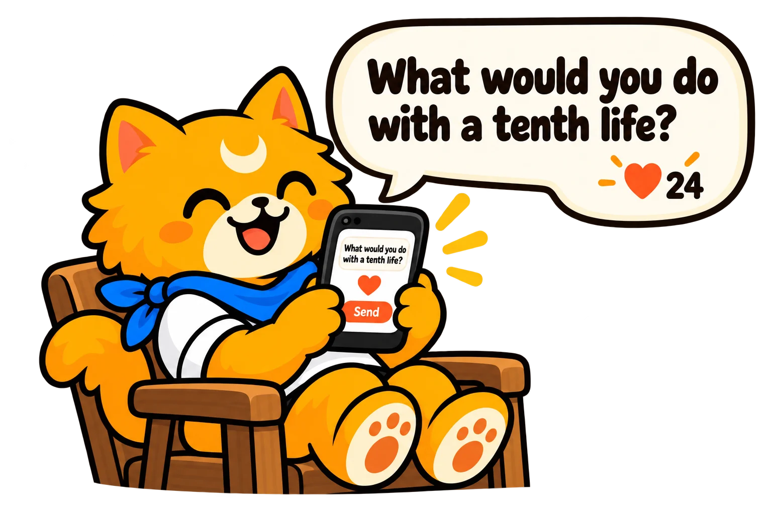 A Cat Summit attendee submits a question from their phone, with 24 audience likes
