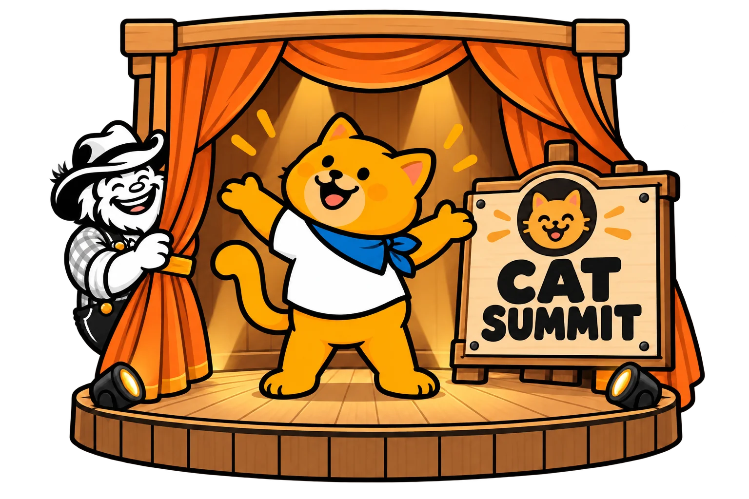 Cat Summit takes centre stage while Banjo helps from behind the curtain